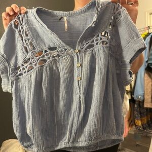 Blue Free People Top
